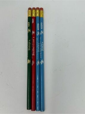 Vintage Anheuser Busch Wood #2 & #2.5 Pencils Lot 4 Budweiser Busch Wurzburger